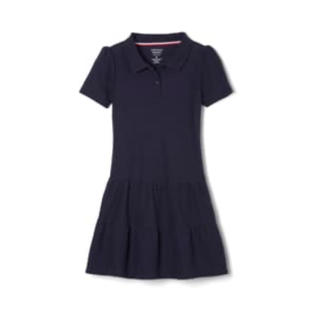 French Toast Sz. 10/12 Navy Blue Girls Polo Dress